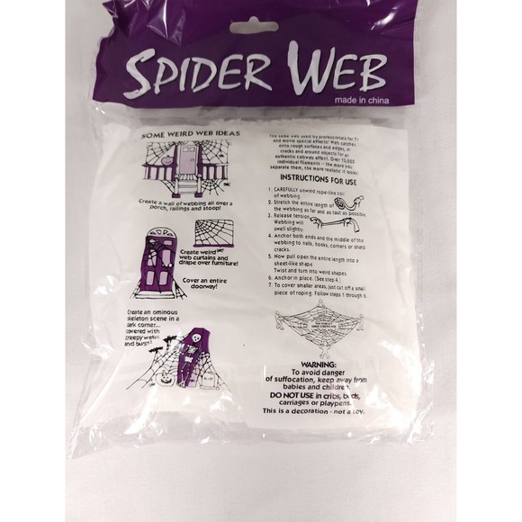 Lot of 3 bags of stretch spider web with spiders from Fun World super stretch - Picture 4 of 5